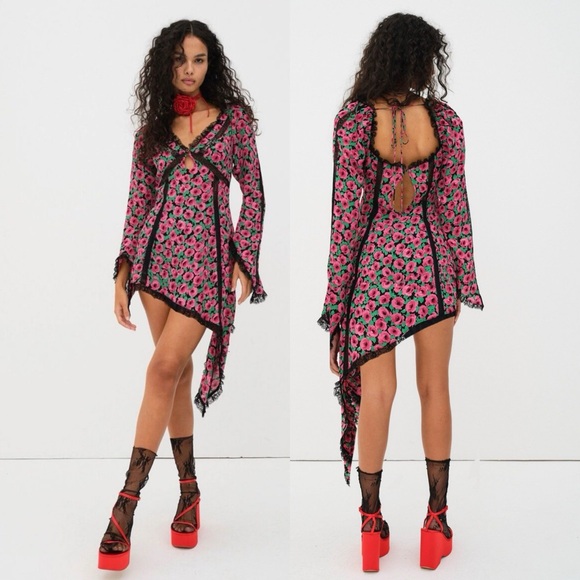 For Love And Lemons Dresses & Skirts - For Love& Lemons Brunello Asymmetrical Dress Size XS NWT